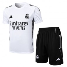 Real Madrid Børn Træningstrøje Sæt 2025-26 - Shorts Hvid