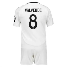 Real Madrid Børn Valverde 8 Hjemmebanetrøje 2024-25 Fodboldsæt