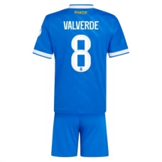 Real Madrid Børn Valverde 8 Tredjetrøje 2025-26 Fodboldsæt