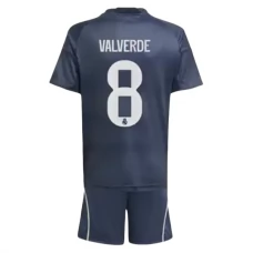 Real Madrid Børn Valverde 8 Udebanetrøje 2025-26 Fodboldsæt
