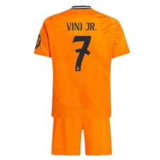 Real Madrid Børn Vini Jr. 7 Udebanetrøje 2024-25 Fodboldsæt