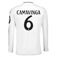 Real Madrid Camavinga 6 Hjemmebanetrøje 2024-25 Langærmet Fodboldsæt