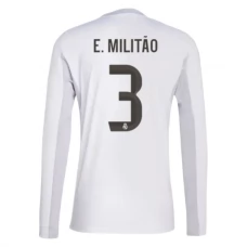 Real Madrid E.Militao 3 Hjemmebanetrøje 2025-26 Langærmet Fodboldsæt
