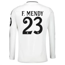 Real Madrid F.Mendy 23 Hjemmebanetrøje 2024-25 Langærmet Fodboldsæt
