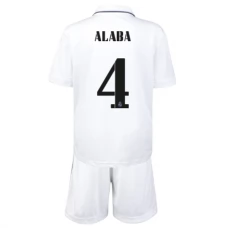 Real Madrid Fodboldsæt Børn 2022-23 David Alaba 4 Hjemmebanetrøje