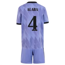 Real Madrid Fodboldsæt Børn 2022-23 David Alaba 4 Udebanetrøje