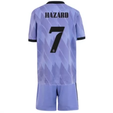 Real Madrid Fodboldsæt Børn 2022-23 Eden Hazard 7 Udebanetrøje