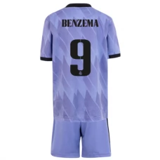 Real Madrid Fodboldsæt Børn 2022-23 Karim Benzema 9 Udebanetrøje