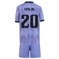 Real Madrid Fodboldsæt Børn 2022-23 Vinícius Júnior 20 Udebanetrøje
