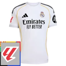 Real Madrid Hjemmebanetrøje La Liga Patch 2025-26 Fodboldsæt