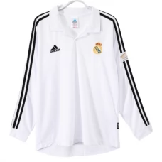 Real Madrid Hjemmebanetrøje Retro 2002-03 Langærmet Fodboldsæt