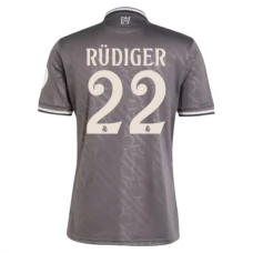 Real Madrid Rüdiger 22 Tredjetrøje 2024-25 Fodboldsæt