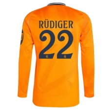 Real Madrid Rüdiger 22 Udebanetrøje 2024-25 Langærmet Fodboldsæt