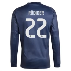 Real Madrid Rüdiger 22 Udebanetrøje 2025-26 Langærmet Fodboldsæt