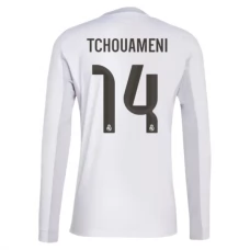 Real Madrid Tchouaméni 14 Hjemmebanetrøje 2025-26 Langærmet Fodboldsæt