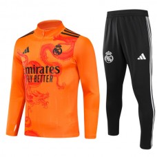 Real Madrid Træningssæt 2024-25 - 1-4 Zip Dragon Orange