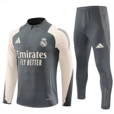 Real Madrid Træningssæt 2024-25 - 1-4 Zip Grå