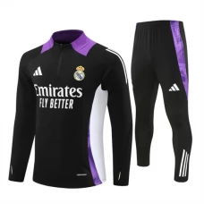 Real Madrid Træningssæt 2024-25 - 1-4 Zip Sort Lilla