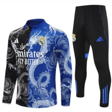 Real Madrid Træningssæt 2025-26 - 1-4 Zip Dragon Sort