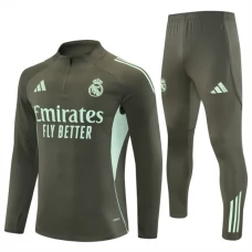 Real Madrid Træningssæt 2025-26 - 1-4 Zip Kaki
