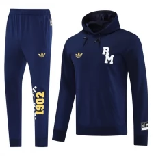 Real Madrid Træningssæt 2025-26 - Hoodie Blå