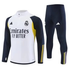 Real Madrid Træningssæt Børn 2023-24 - 1-4 Zip Hvid