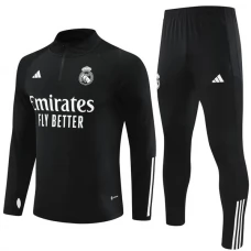 Real Madrid Træningssæt Børn 2023-24 - 1-4 Zip Sort