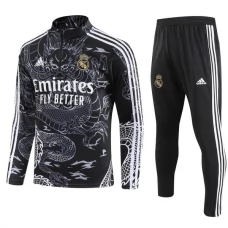 Real Madrid Træningssæt Børn 2023-24 - 1-4 Zip Sort
