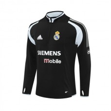 Real Madrid Træningstrøje 2004-05 - 1-4 Zip Retro Sort