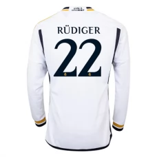 Real Madrid Trøje 2023-24 Antonio Rüdiger 22 Langærmet Hjemmebanetrøje