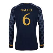 Real Madrid Trøje 2023-24 Nacho 6 Langærmet Udebanetrøje