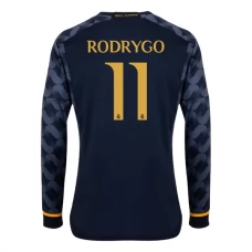 Real Madrid Trøje 2023-24 Rodrygo 11 Langærmet Udebanetrøje