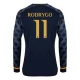 Real Madrid Trøje 2023-24 Rodrygo 11 Langærmet Udebanetrøje