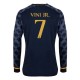 Real Madrid Trøje 2023-24 Vinícius Júnior 7 Langærmet Udebanetrøje