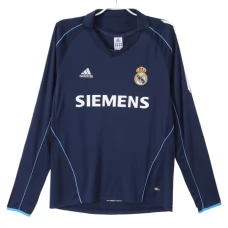Real Madrid Udebanetrøje Retro 2005-06 Langærmet Fodboldsæt