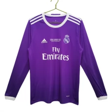 Real Madrid Udebanetrøje Retro 2016-17 Langærmet Fodboldsæt