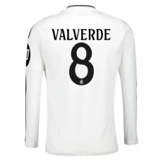 Real Madrid Valverde 8 Hjemmebanetrøje 2024-25 Langærmet Fodboldsæt
