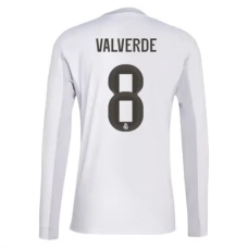 Real Madrid Valverde 8 Hjemmebanetrøje 2025-26 Langærmet Fodboldsæt
