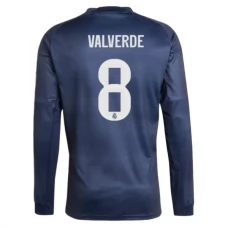 Real Madrid Valverde 8 Udebanetrøje 2025-26 Langærmet Fodboldsæt