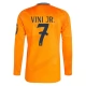 Real Madrid Vini Jr. 7 Udebanetrøje 2024-25 Langærmet Fodboldsæt