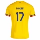 Rumænien EM 2024 Coman 17 Hjemmebanetrøje Fodboldsæt