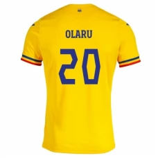 Rumænien EM 2024 Olaru 20 Hjemmebanetrøje Fodboldsæt