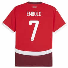 Schweiz EM 2024 Embolo 7 Hjemmebanetrøje Fodboldsæt