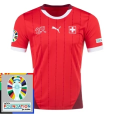 Schweiz EM 2024 Hjemmebanetrøje Fodboldsæt Patch
