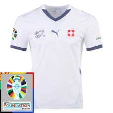 Schweiz EM 2024 Udebanetrøje Fodboldsæt Patch