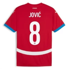 Serbien EM 2024 Jović 8 Hjemmebanetrøje Fodboldsæt