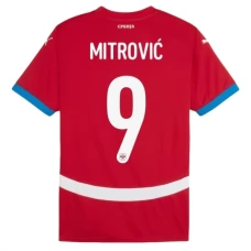 Serbien EM 2024 Mitrović 9 Hjemmebanetrøje Fodboldsæt