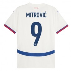 Serbien EM 2024 Mitrović 9 Udebanetrøje Fodboldsæt