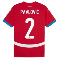 Serbien EM 2024 Pavlović 2 Hjemmebanetrøje Fodboldsæt