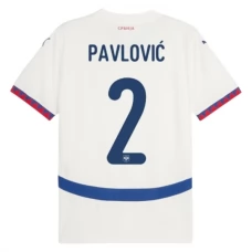 Serbien EM 2024 Pavlović 2 Udebanetrøje Fodboldsæt